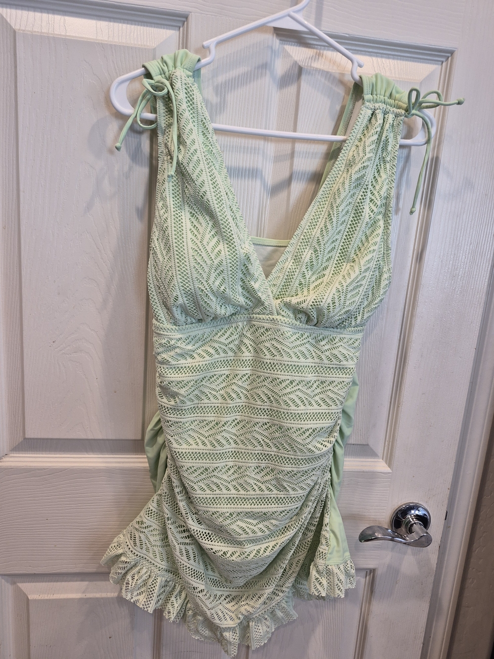 One-Piece Swimsuit - Light Mint Lace